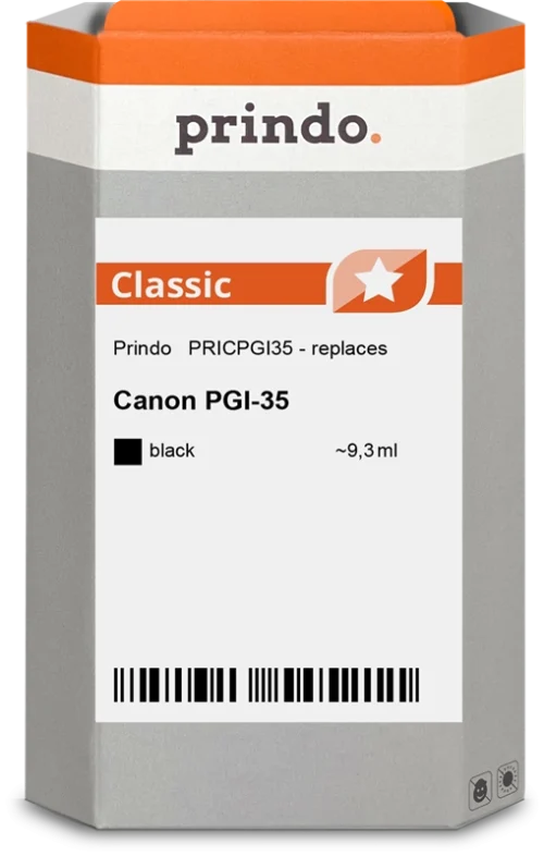 Cartouche d'encre Compatible avec Canon PGI-35 1509B001Prindo PGI-35 Noir