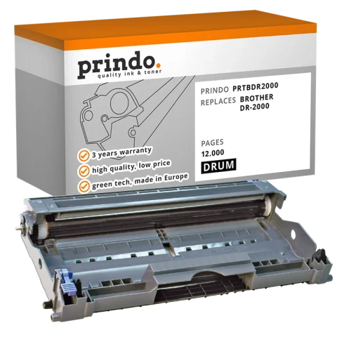 Tambour d'image Noir Compatible avec Brother DR-2000 Prindo