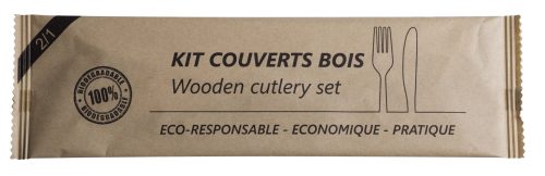SACHET COUVERT BOIS C+F (sac papier kraft)