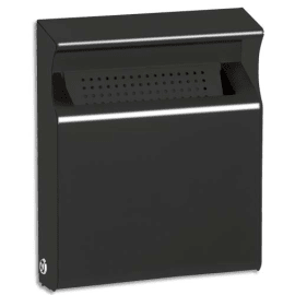 ROSSIGNOL Cendrier mural Kopa 2 litres pour extérieur - Dimensions L23 x H28,2 x P6 cm Gris maganèse