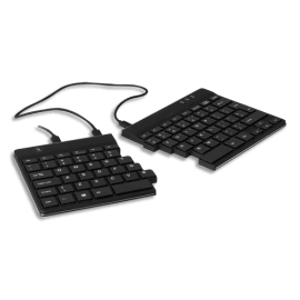 R-GO TOOLS Clavier ergonomique Split, AZERTY (FR), Noir, filaire RGOSP-FRWIBL
