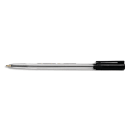 Stylo à bille pointe moyenne encre Noir corps plastique cristal avec capuchon