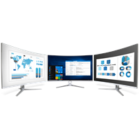 TERRA LCD/LED 3280W silver/white CURVED DP/HDMI