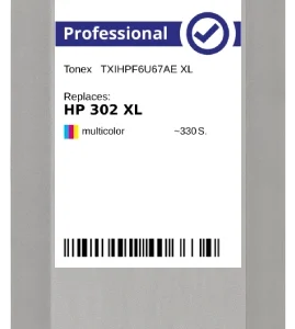 Cartouche d'encre Compatible avec HP 302 XL Plusieurs couleurs Tonex