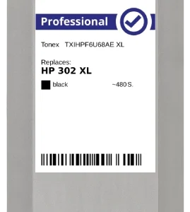 Cartouche d'encre Compatible avec HP 302 XL Noir Tonex