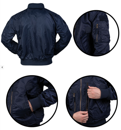 VESTE DE VOL TACTIQUE US DK.BLEU