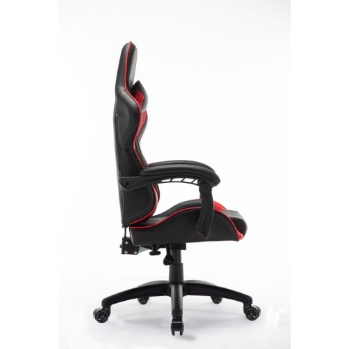 WE Gamium Fauteuil gamer ajustable avec coussins de soutien, en polyuréthane et nylon 5 roues, vérin classe 4