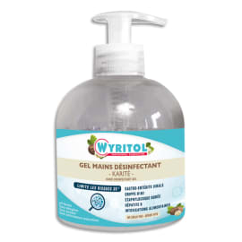 WYRITOL Flacon pompe 300 ml Gel hydro-alcoolique, désinfectant rapide pour les mains, parfum Karité