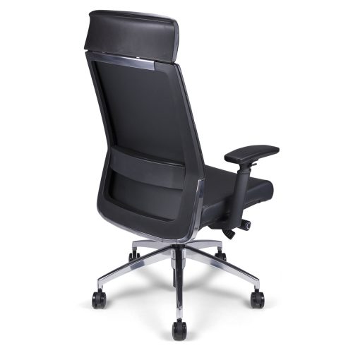 Fauteuil de direction synchrone cuir noir