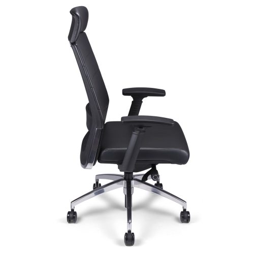 Fauteuil de direction synchrone cuir noir