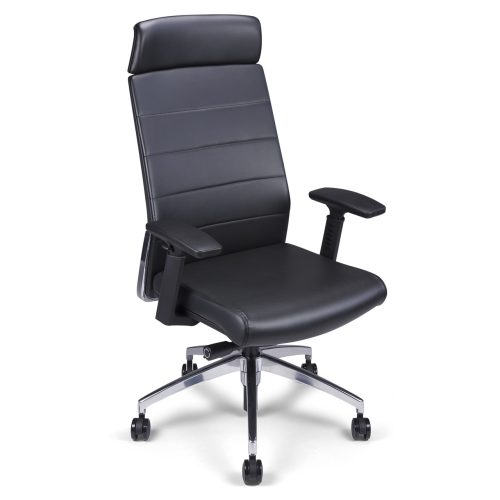 Fauteuil de direction synchrone cuir noir
