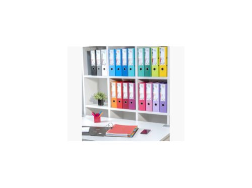 EXACOMPTA Classeur à levier PP Premium, A4, 80 mm,bleu foncé