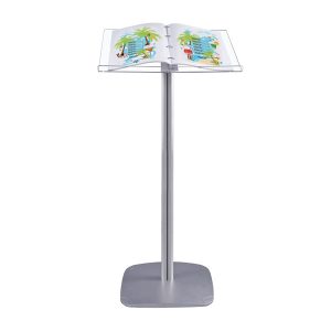 PUPITRE LUTRIN ALU - PORTE-CATALOGUE PLEXI AVEC ANNEAUX