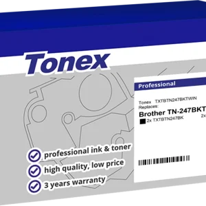 Multipack Compatible avec Brother TN-247BKTWIN Tonex Noir