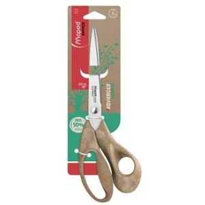 MAPED Ciseaux ADVANCED WOOD 25 cm DROITIER asymétriques - Anneaux Ergonomiques - Garantie à vie