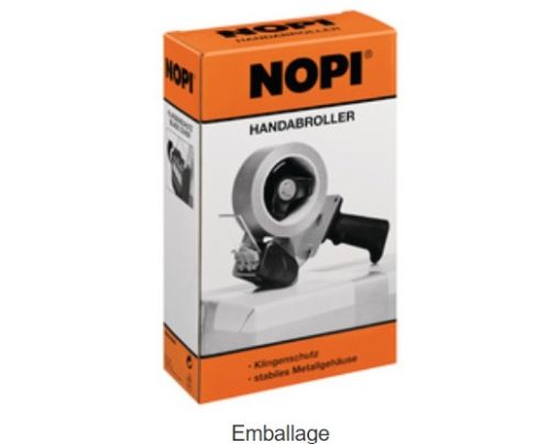 NOPI dévidoir à main Packer pour rouleau de 50mm x 66m, noir