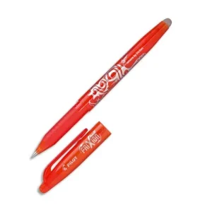 PILOT Stylo bille encre gel qui s'efface à l'aide de la gomme en bout de stylo FriXion coloris Rouge