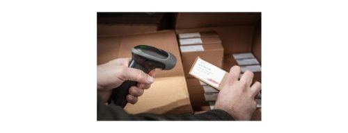 DIGITUS Lecteur de code barre manuel 2D, 200 scans/minute gris, câble de 2 m USB-RJ45, scan précis de codes-barres 1D/ 2D et de QR-codes, avec support, protégé de la poussière et résistant à l’eau (IP54), housse en silicone absorbant les chocs (DA-81002)