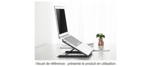 DIGITUS Support pour ordinateur portable, en acier, noir