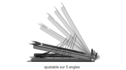 DIGITUS Support pour ordinateur portable, en acier, noir