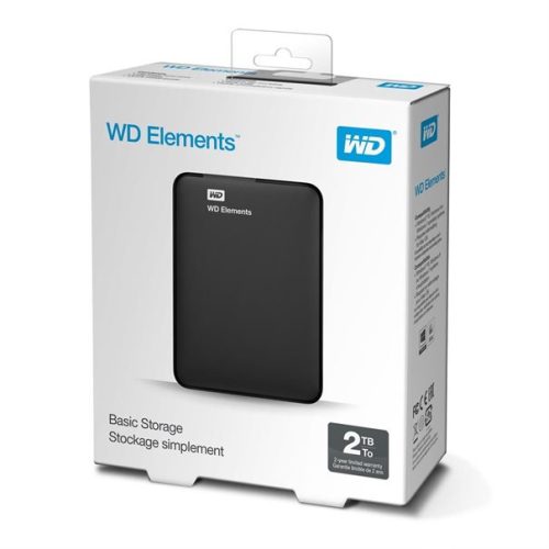 WD HDex 2.5″ USB3 2TB Elements Portable black 24 mois garantie retour constructeur