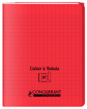 CONQUERANT CLASSIQUE Cahier à rabat 240 x 320 mm, rouge