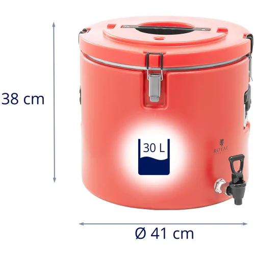 Conteneur isotherme - 30 l - Robinet - Royal Catering