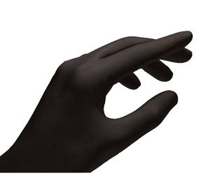 Lifemed Gant en nitrile, noir, sans poudre, taille L