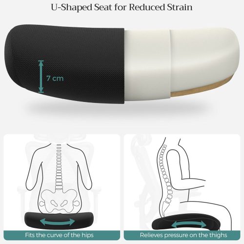 Fauteuil de bureau ergonomique réglable noir