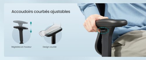 Fauteuil de bureau ergonomique réglable noir