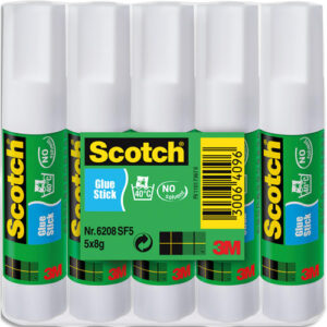 SCOTCH Lot de 5 bâtons de colle Blanche Scotch® 8g sous film