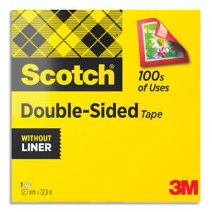 SCOTCH Ruban adhésif double face, 12 mm x 33 m, en boîte individuelle