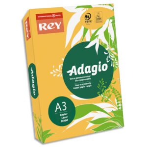 INAPA Ramette 500 feuilles papier couleur intense ADAGIO Orange intense A3 80g