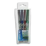 PILOT Pochette de 4 stylos feutre pointe tubulaire 0,7 mm encre liquide 4 couleurs HI-TECPOINT BX-V7 307547