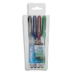 PILOT Pochette de 4 stylos feutre à bille pointe métal 4 couleurs d'encre V-BALL 07 307547