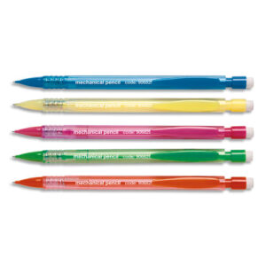 Porte-mines jetables 5 couleurs assortis translucides