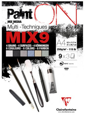 Clairefontaine Bloc papier dessin Paint'ON MIX9, A5
