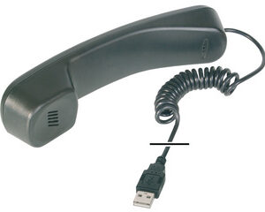 DIGITUS Combiné téléphonique USB, noir, Plug-and-Play, pour