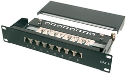 DIGITUS Panneau de brassage 10" cat.6, classe E, 8 x RJ45,