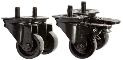 LogiLink Kit de roulettes pour baies 19", capacité de charge