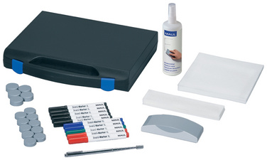 MAUL Kit de tableau blanc mural, mallette en plastique