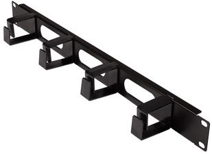 LogiLink Panneau passe-câbles 19", 1 U, avec 4 boucles