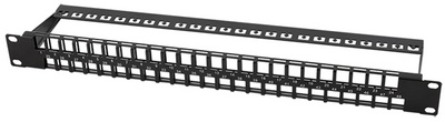 LogiLink 19" Keystone Patch Panel, 48 Port, geschirmt