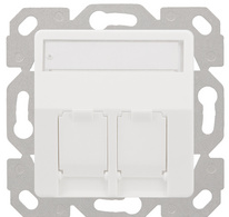 LogiLink Prise pour modules Keystone, 2 ports, blanc pur