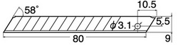 NT Cutter Lame de rechange BA-300, largeur: 9 mm, argent