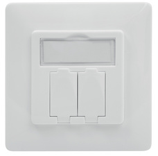 DIGITUS Boîtier vide pour module Keystone, 2 compartiments