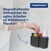 magnetoplan Pot à crayons magnetoTray, petit, rouge
