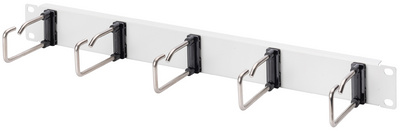 DIGITUS Panneau de rangement 19", 1U, 5 guide-cables, noir