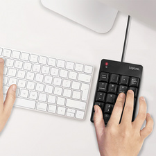 LogiLink Pavé numérique USB, avec câble, 19 touches, noir