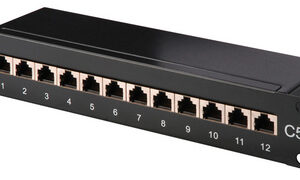 DIGITUS CAT.5e 10" panneau brassage, 12 x RJ45, blindé, 1U